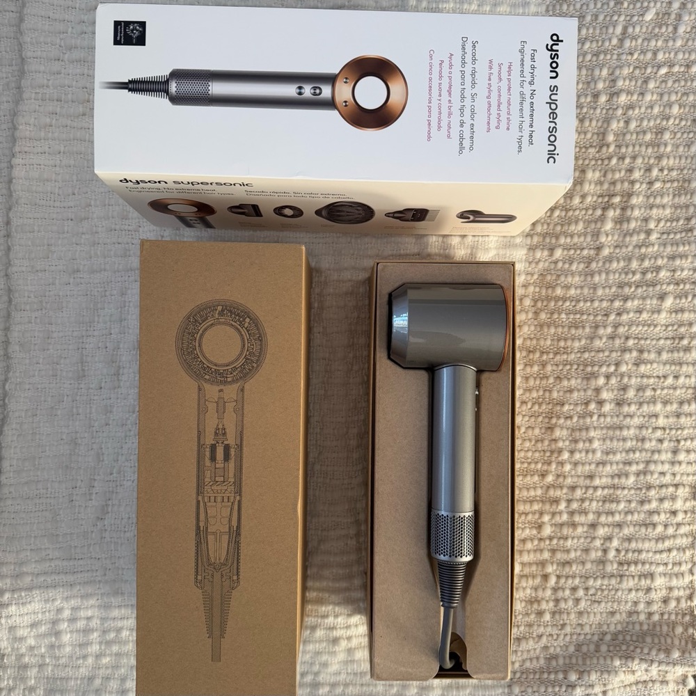 Brand New in Box Dyson Supersonic Hair Dryer - Nickel/Copper